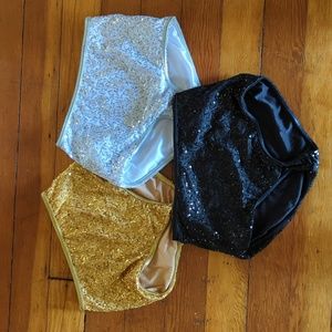 Balera SA (small adult) high waisted sequin dance shorts